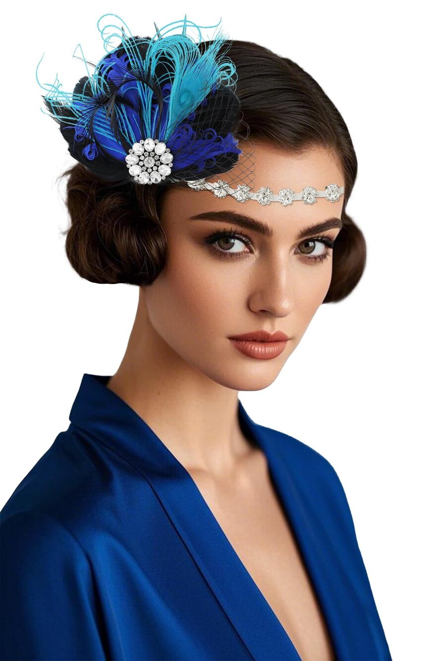 7451 Flapper Headpiece - 1920s Headband Roaring 20s Great Gatsby